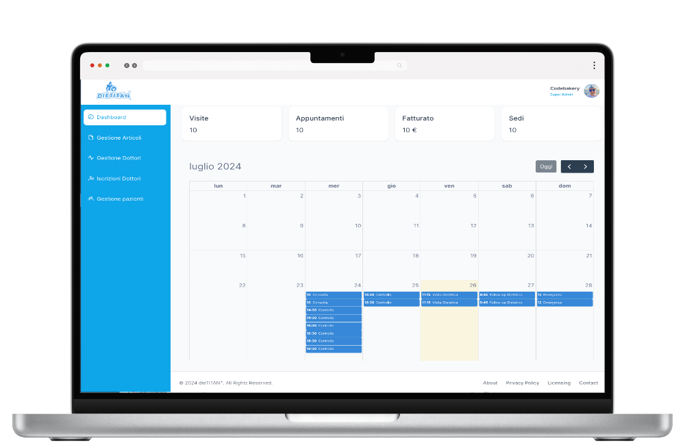 Immagine di un Macbook che vizualizza il sito web